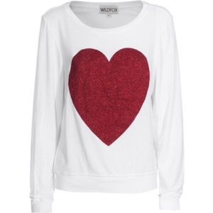 WILDFOX Red Heart Sweater